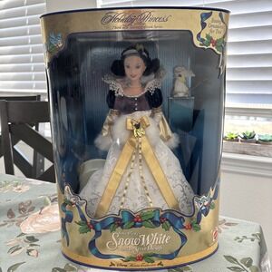 Mattel Snow White Holiday Princess Doll - Blue and Gold